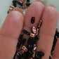 CzechMate Bar Beads – Jet / Apollo Gold -6x2mm Two-Hole Czech Glass Beads - CZMBar-27101