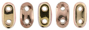 CzechMate Bar Beads – Apollo Gold -6x2mm Two-Hole Czech Glass Beads - CZMBarA2398