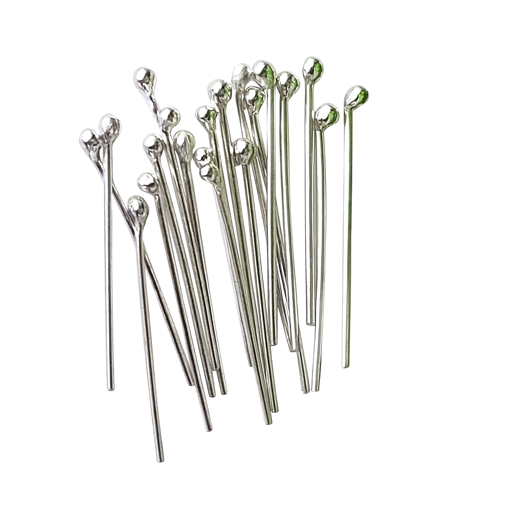 Solid 0.7mm (21 gauge) Argentum 940 Ball End Headpins | SS-GF7HP | Jewellery Making Supply