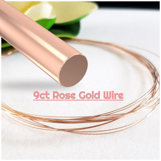 Coiled Rose Gold Wire showing round with a flower  in the background