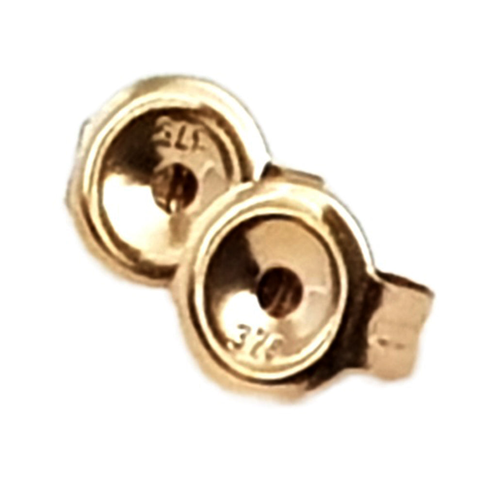 Gold Earring Backs for Stud Earrings on a white background.