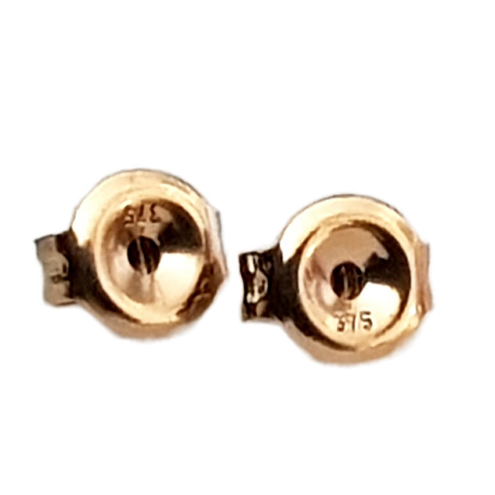 Earring Backs for Stud Earrings Yellow Gold 375