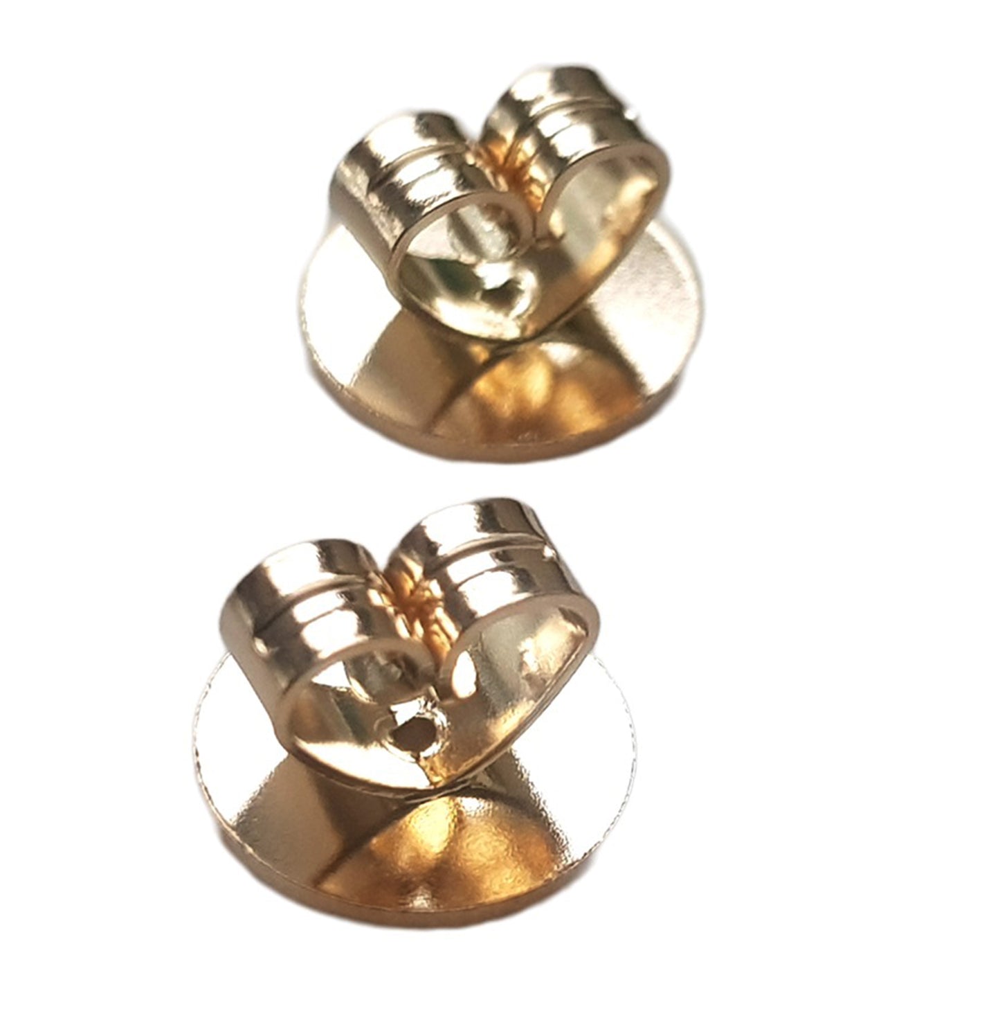 Earring Backs - 9ct Yellow Gold Polished Heavy-Duty Disc  | YG9-008  | Earring Supply
