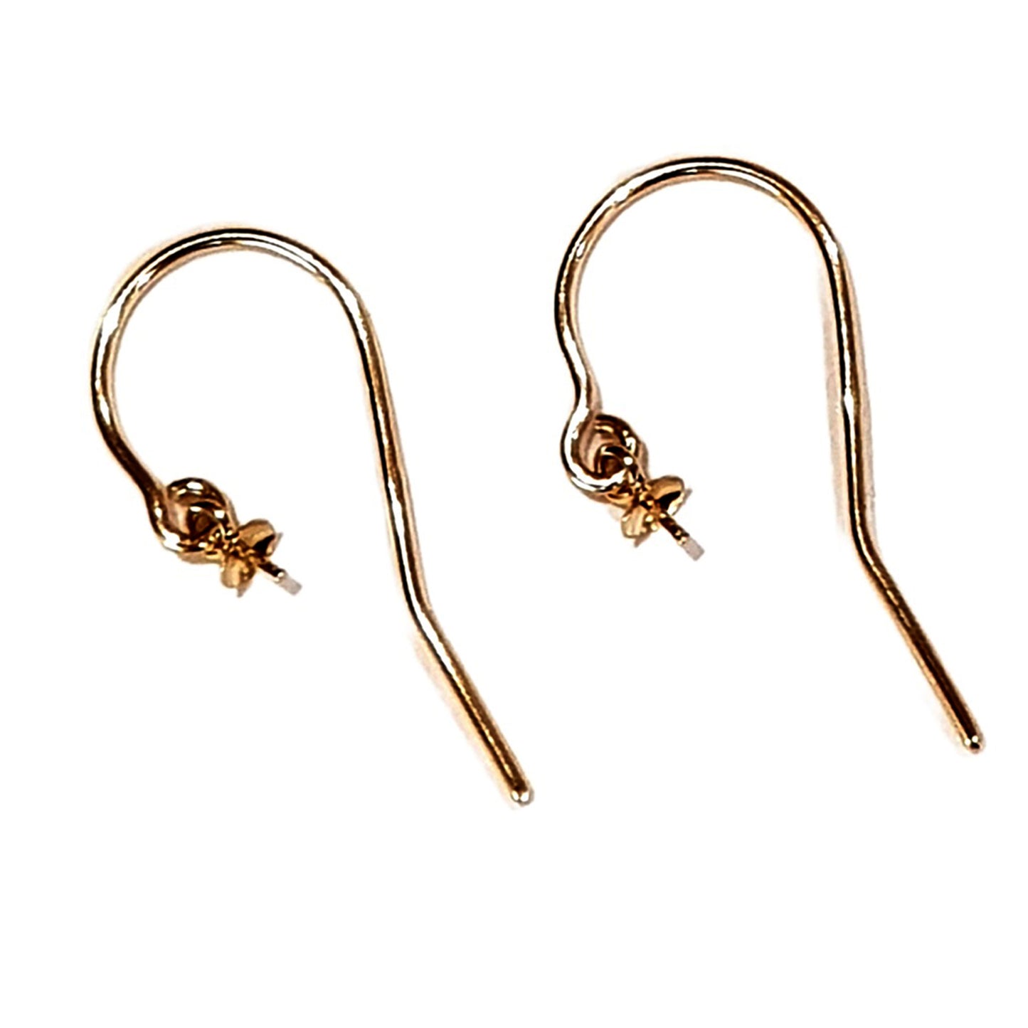 9ct Yellow Gold Handmade Earring Hooks with Hanging 3mm Pearl Cup | YG9-PC3-023EH |