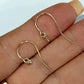 9ct Yellow Gold Handmade Earring Hooks with Hanging 3mm Pearl Cup | YG9-PC3-023EH |