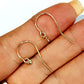 9ct Yellow Gold Handmade Earring Hooks with Hanging 3mm Pearl Cup | YG9-PC3-023EH |