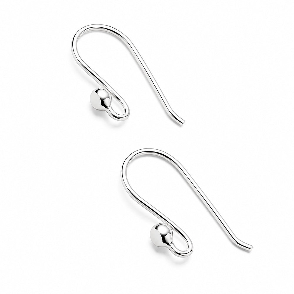 ARGENTIUM 940- Handmade Balled Flat Earring Hooks | AR-402BF-EH