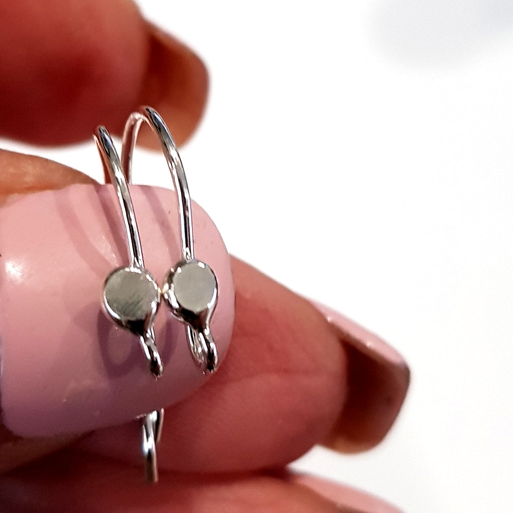 ARGENTIUM 940- Handmade Balled Flat Earring Hooks | AR-402BF-EH