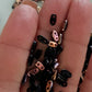 CzechMate Bar Beads – Jet / Apollo Gold -6x2mm Two-Hole Czech Glass Beads - CZMBar-27101