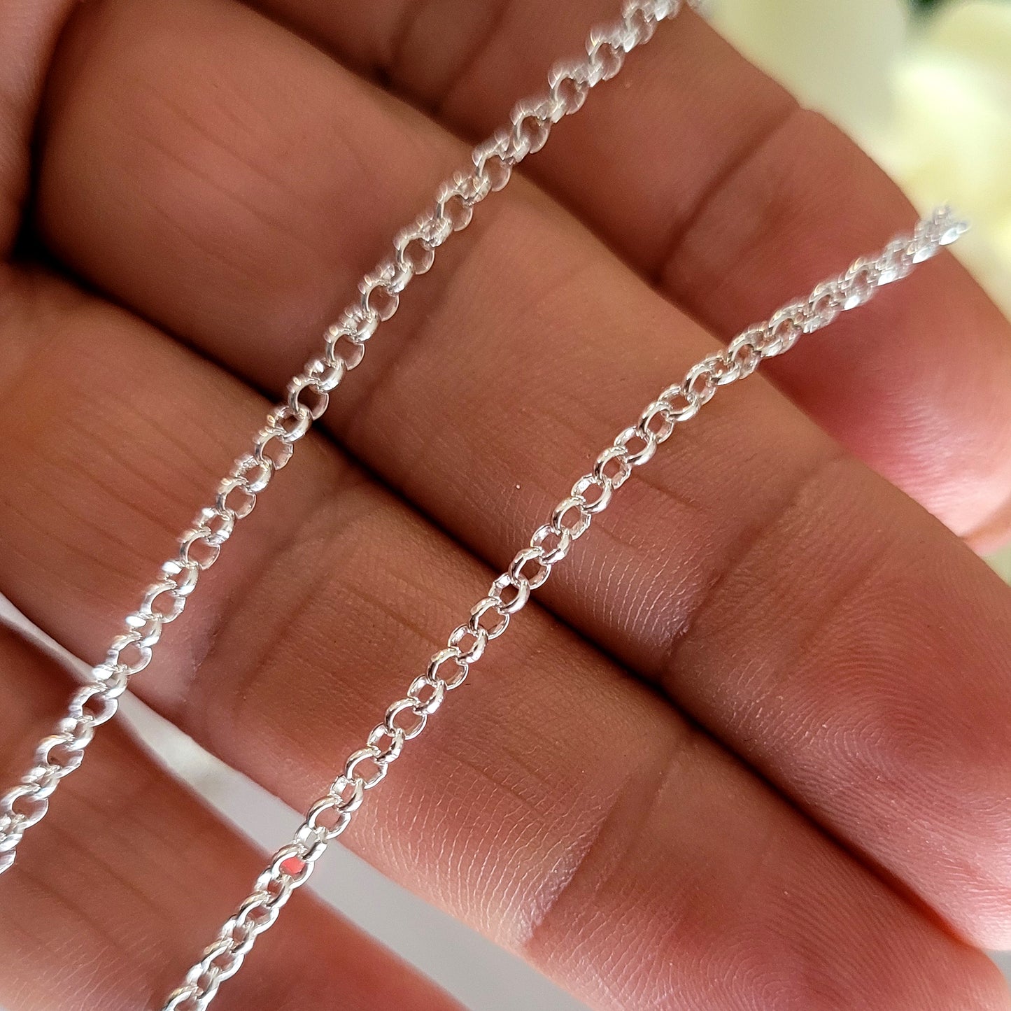 Chains - Bracelet Safety Curb Chain Genuine Sterling Silver Finished | SS-FChainBSCC | Bracelet Making Supply