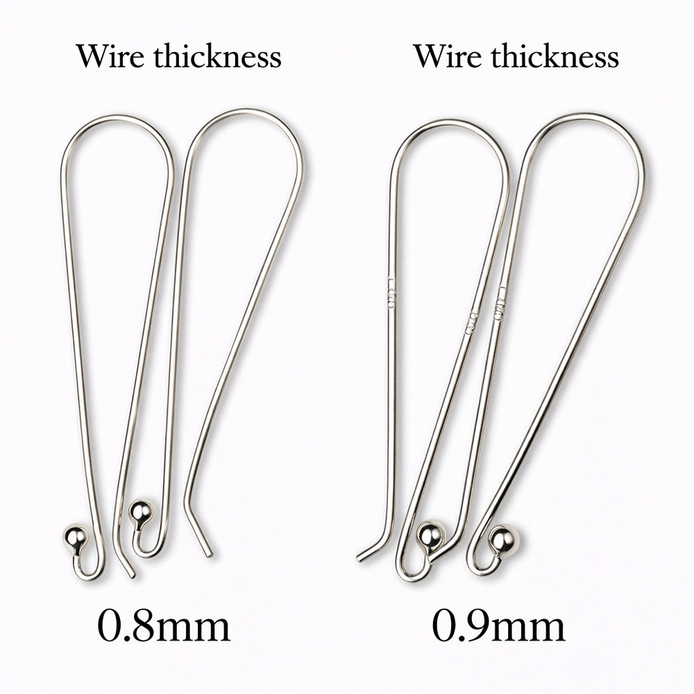 STATEMENT EAR HOOKS – 40mm ARGENTIUM 940 | SS-011LEH | Earring Making Supply