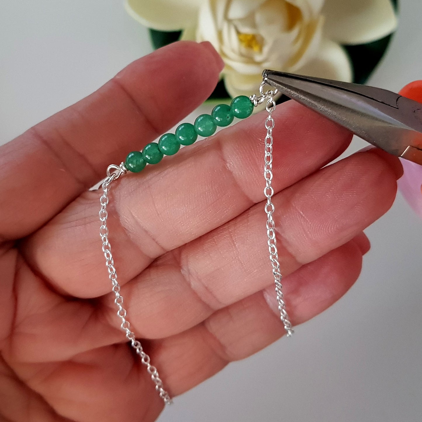 Luxury DIY Jade Bracelet Kit - Minimal Handmade Jewelry Craft | DIY-JB1 |