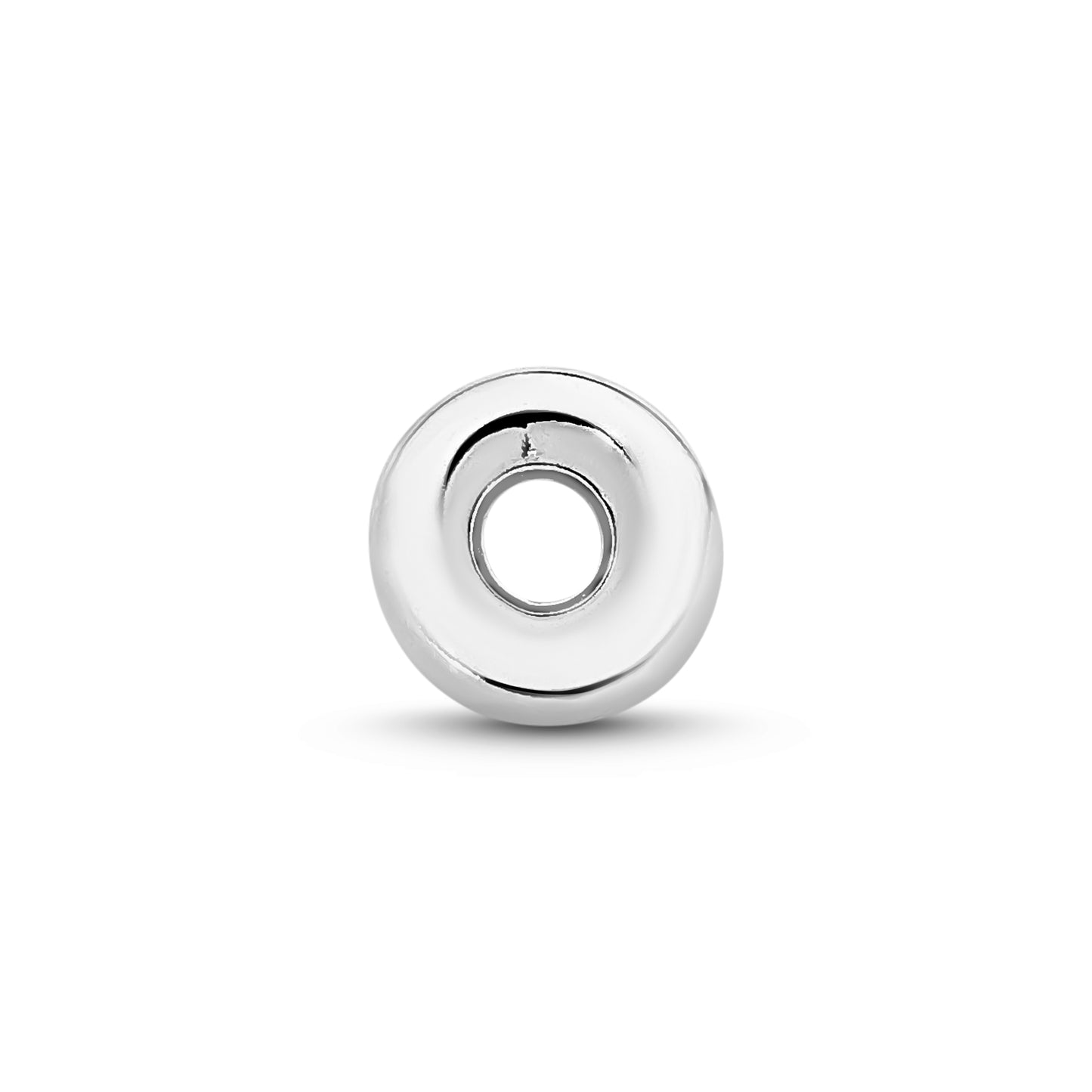 Genuine Sterling Silver 925 Plain Donut Polished Spacer Beads | SS-BeadPDnut3l | Beading Essentials