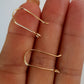 14ct Gold Filled Handmade Front Facing Ear Hooks – 25mm (0.8mm Wire)