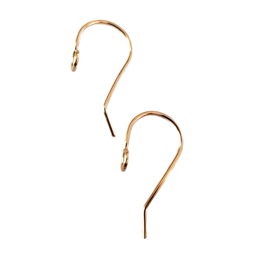 GOLD FILLED FRONT FACING EAR HOOKS – 22mm (0.8mm) | GF-FF023EH | Kalitheo