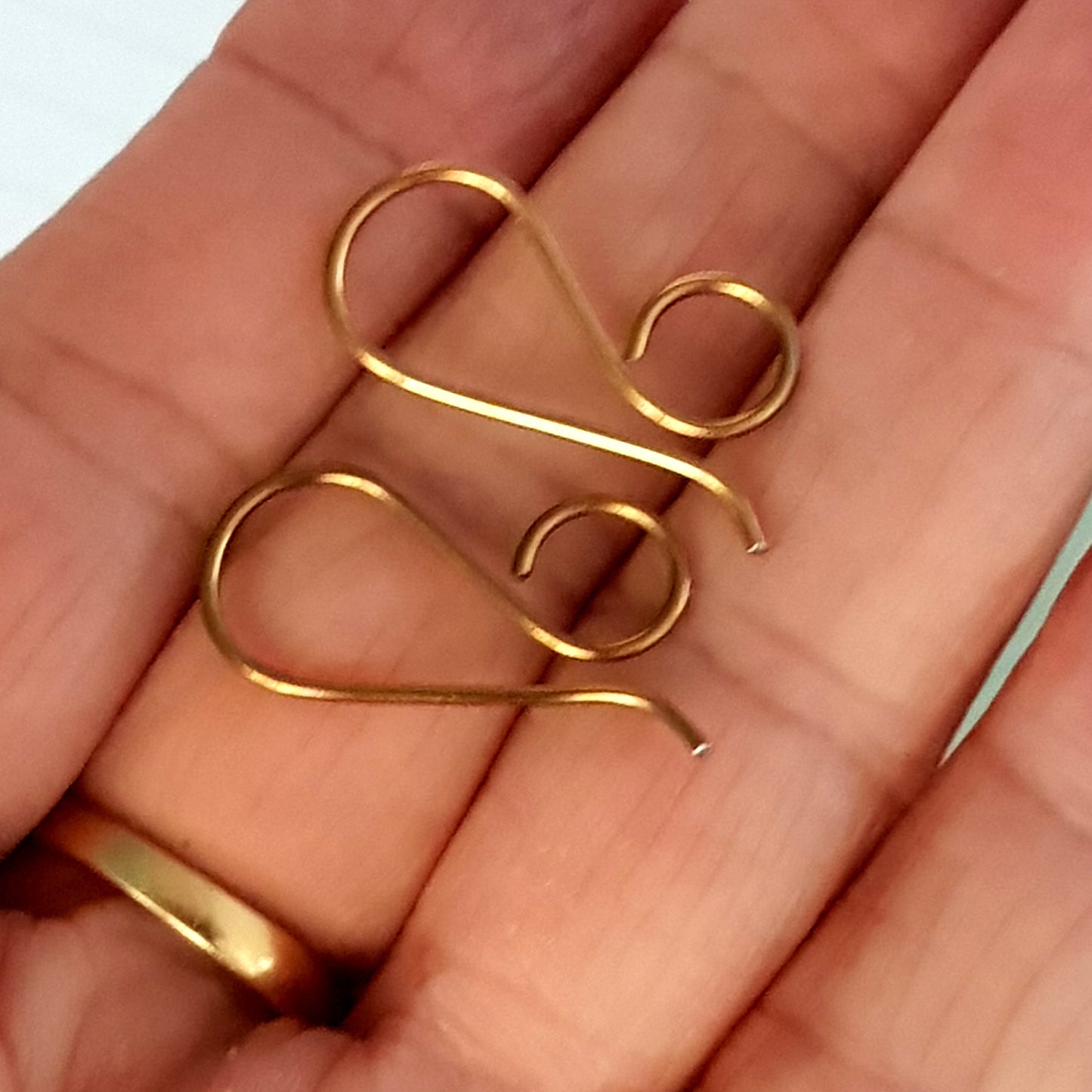 GOLD PLATED STAINLESS STEEL LARGE LOOP HOOKS for Resin, Polymer & Wood Earrings | GPSS-026EH | Earring Supply