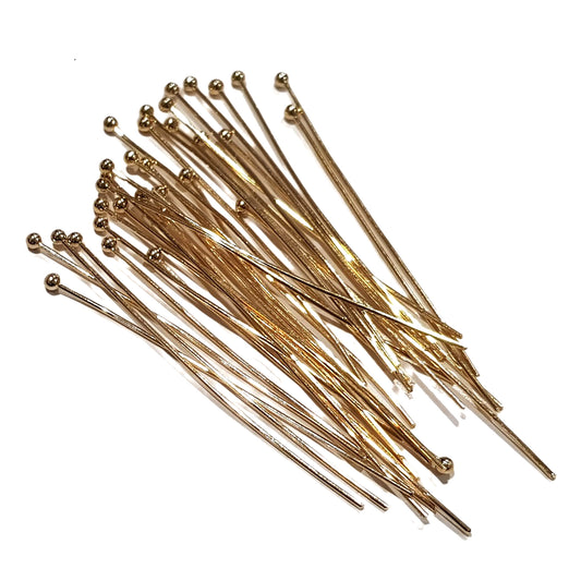 Gold-filled Ball Headpins 45 mm -  22 gauge  Gold Filled  | GF-GF745HP | Jewellery Making Supply