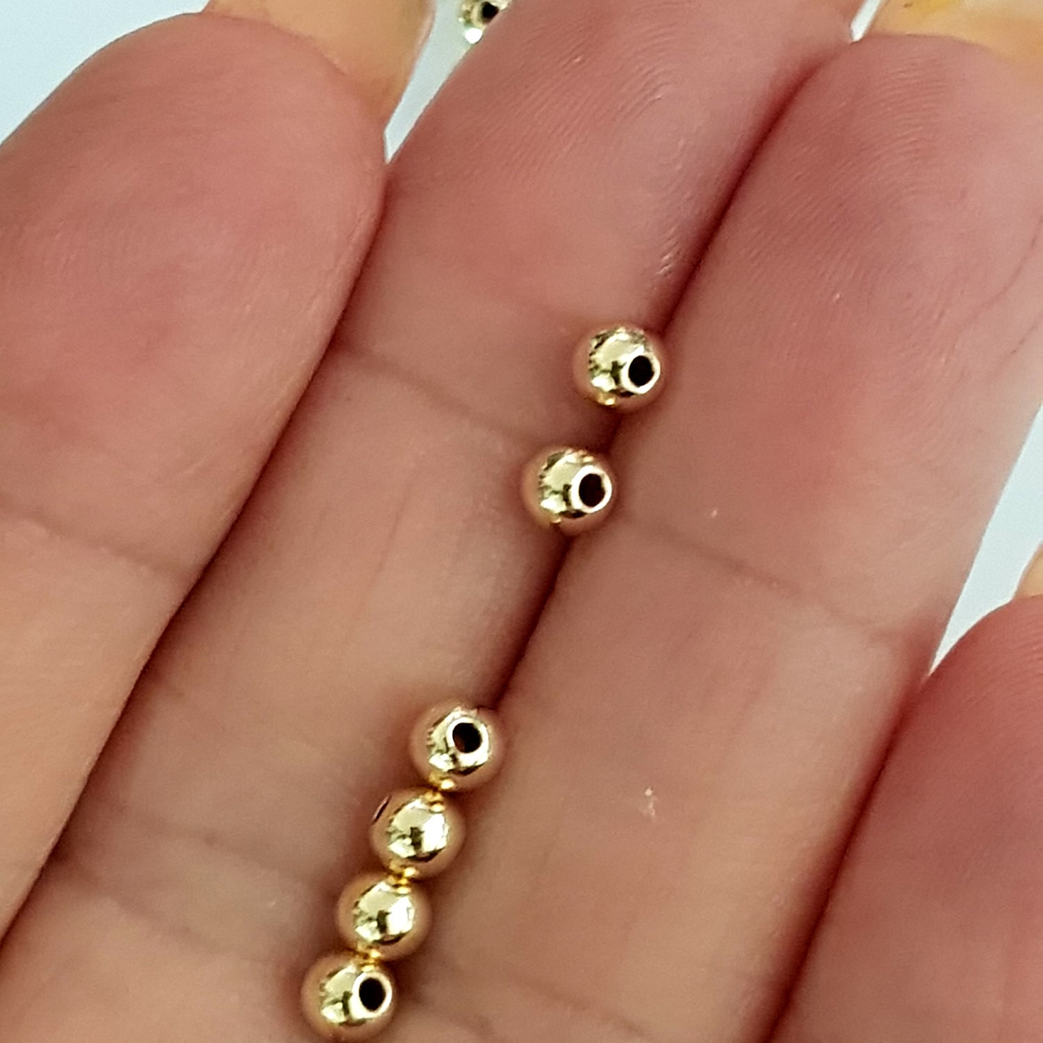 14ct Gold Filled Premium Quality Plain Round Beads | GF-PRB | Beading Supply