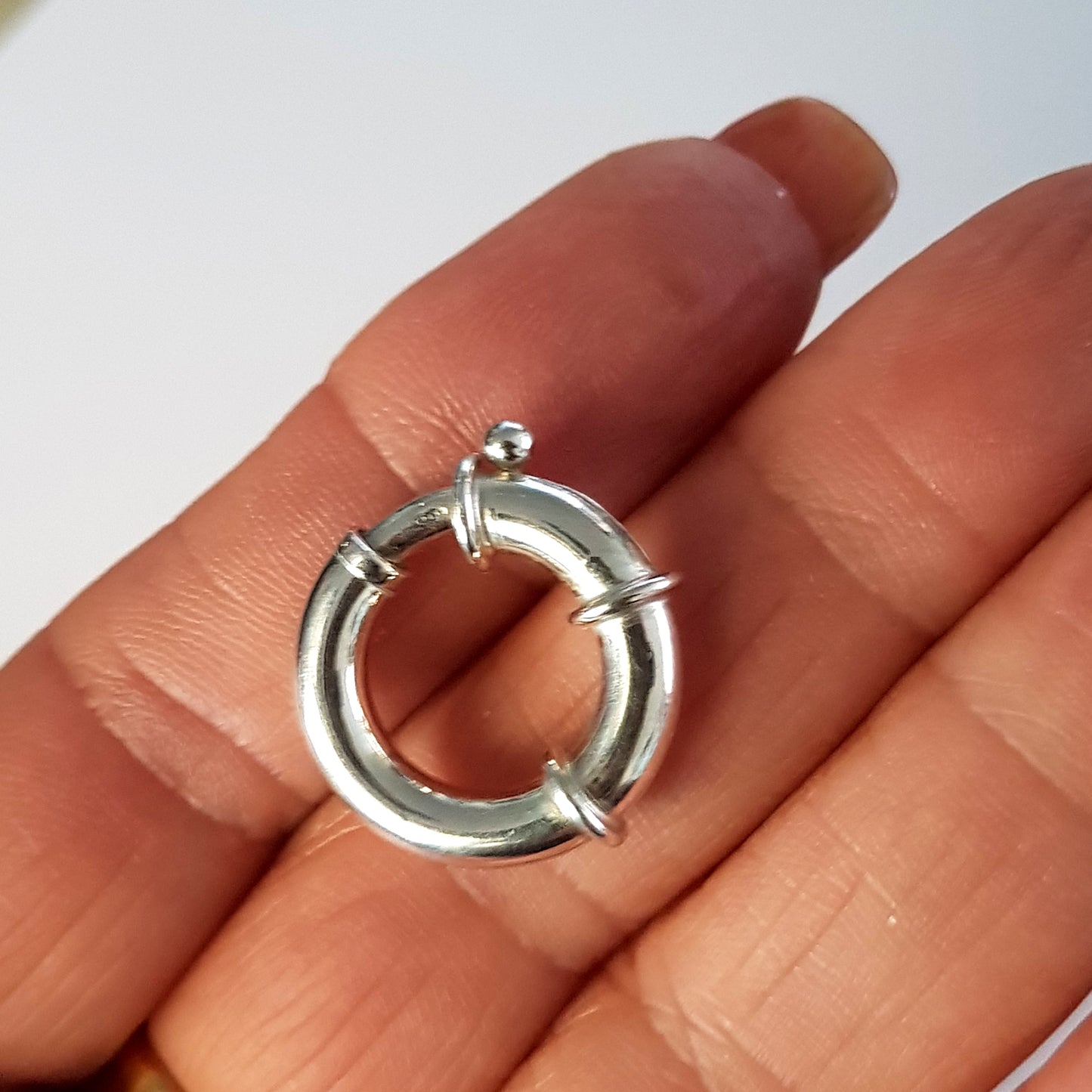 Large Sterling Silver 925 Bolt Ring Clasp | Kalitheo Jewellery Supply