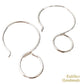 Silver hoop earrings on a white background with 'Kalitheo Handmade' text.