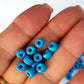 Matubo 2/0 Seed Beads - Blue/Yellow - 6mm Round Beads -Kalitheo
