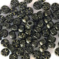 Matubo 2/0 Seed Beads - Jet Black/Yellow - 6mm Round Beads -Kalitheo