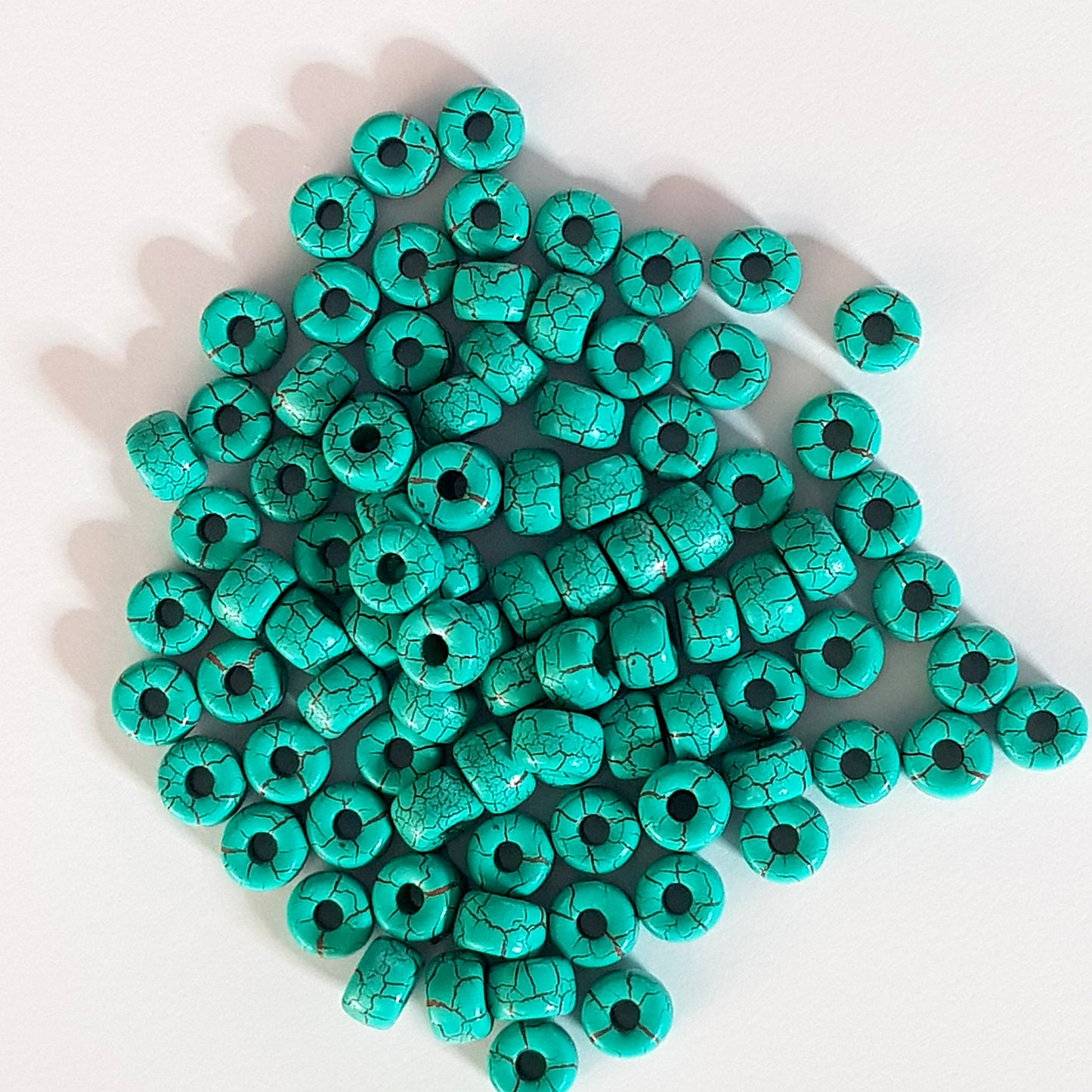 Matubo 2/0 Seed Beads - Turquoise Green-Brown - 6mm Round Beads -Kalitheo