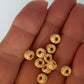 Matubo 2/0 Seed Beads - Yellow-Dark Red- 6mm Round Beads -Kalitheo