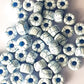 Matubo 2/0 Seed Beads - White-Blue-6mm Round Beads -Kalitheo