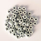 Matubo 2/0 Seed Beads - White-Jet Black-6mm Round Beads -Kalitheo