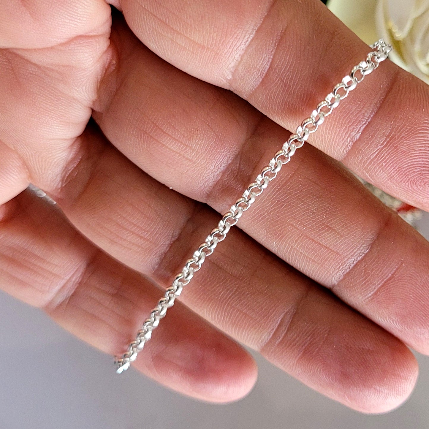 Chains - Bracelet Safety Curb Chain Genuine Sterling Silver Finished | SS-FChainBSCC | Bracelet Making Supply