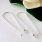 A Pair of Statement Earring hook laying flat on white background