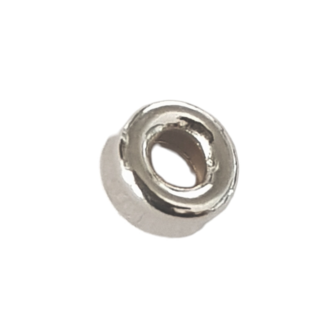 Genuine Sterling Silver 925 Plain Donut Polished Spacer Beads | SS-BeadPDnut3l | Beading Essentials