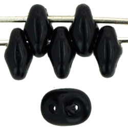 Matubo SuperDuo - JET BLACK - Opaque 10g | SD-2398 | Beading Supply