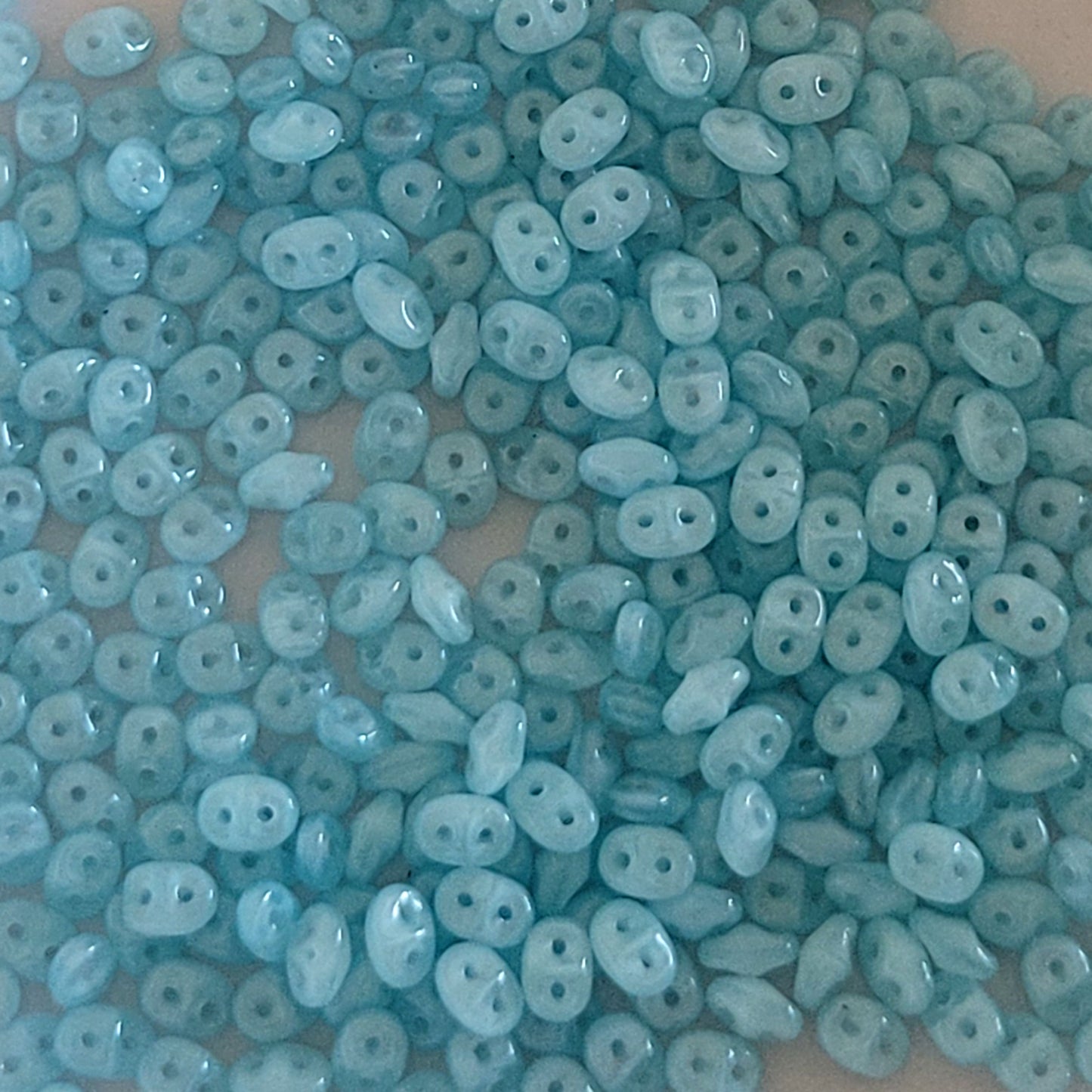 Matubo SuperDuo - MILKY AQUAMARINE -10g | SD-61000| Beading Supply