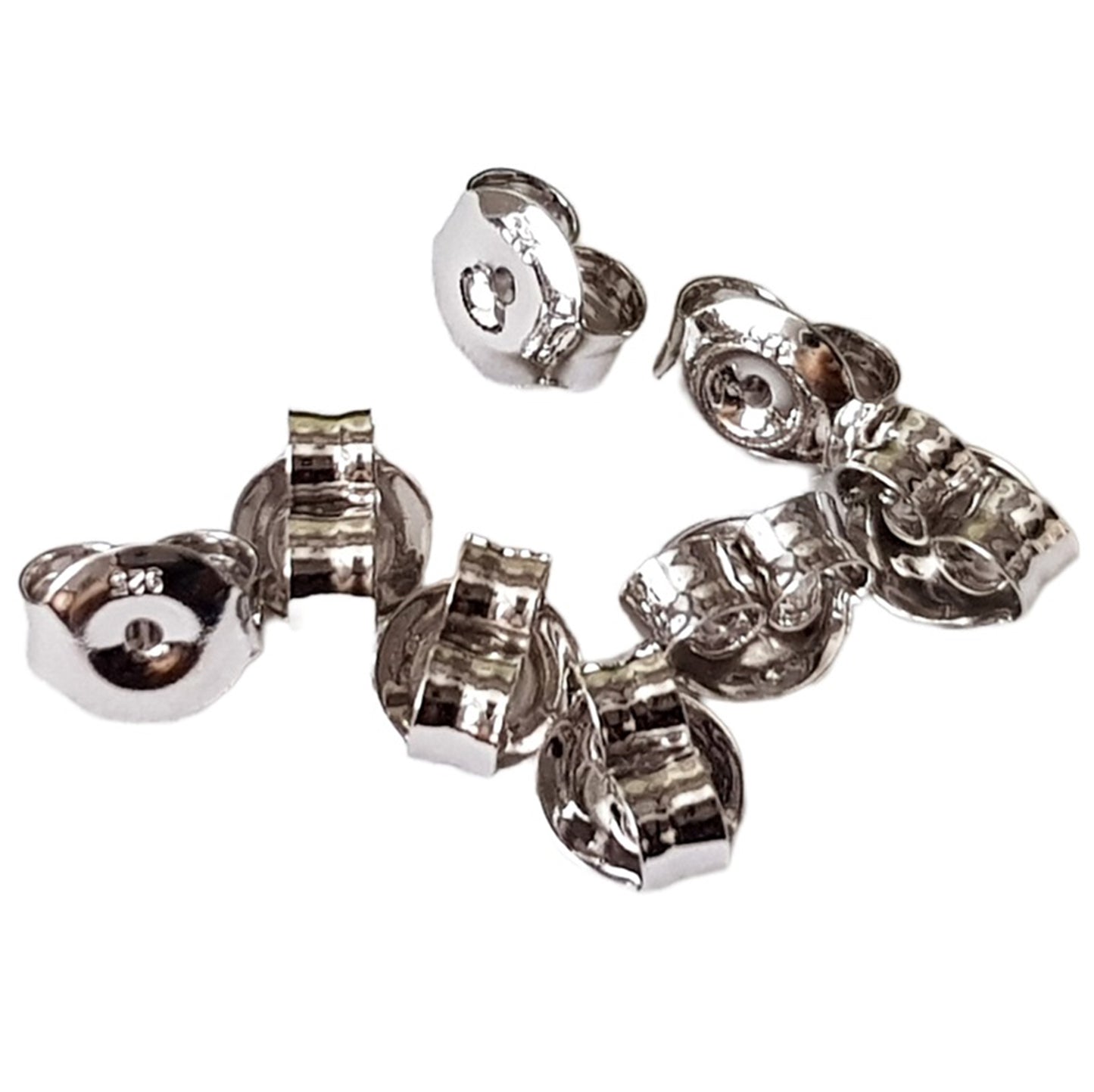 Earring Backs - Quality Medium Weight, Silver 925 [Pair] Scroll Butterfly | SS-007MWSEB | Earring Supply
