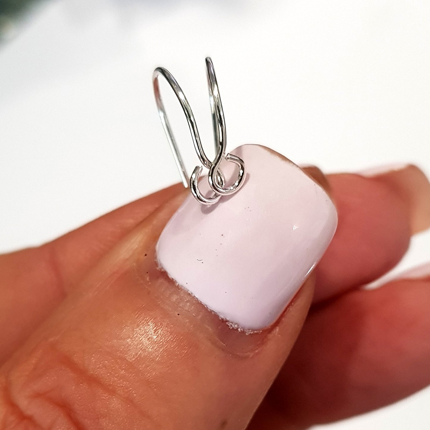 Sterling Silver Handmade Front Facing Loop Ear Hooks – 22mm (0.7mm.0.8mm or 0.9mm Wire)