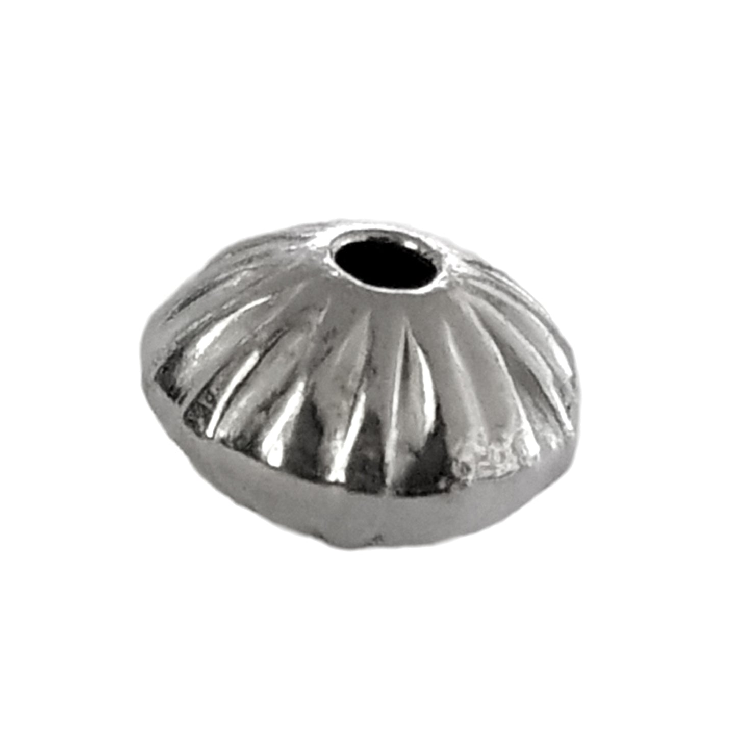 Genuine Sterling Silver Corrugated Saucer  Beads | SS-BeadSaucerCOR | 925 Jewellery Making Supplies
