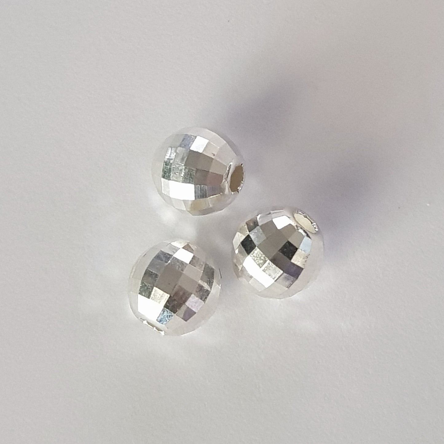 Sterling Silver Round Mirror Polished Beads | SS-BeadMirror | Jewellery Making Supplies