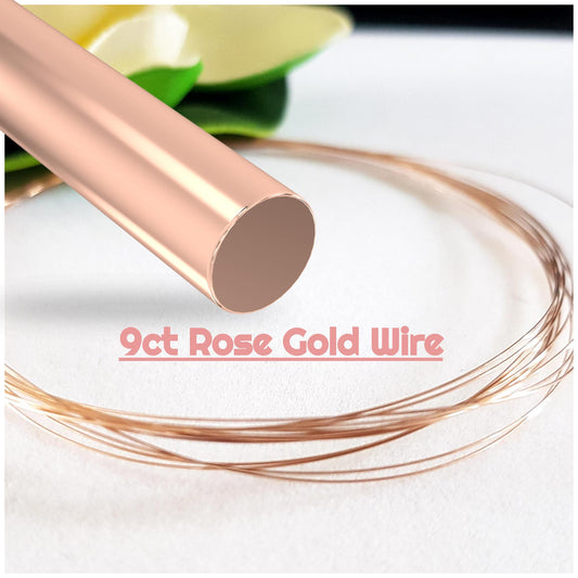 FAB Metals - Round Genuine 9ct Rose Gold Wire Australian Mined  | Jewellery Making Supply