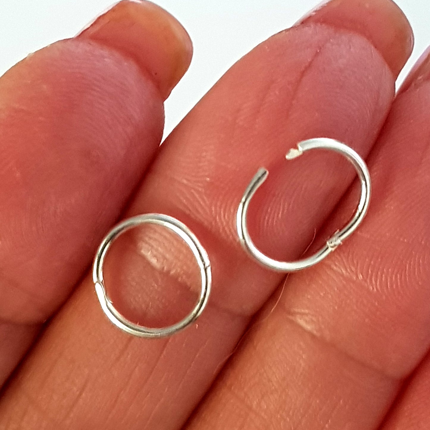 Sterling Silver 10mm Sleepers – Classic Huggie Earrings