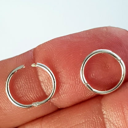 Sterling Silver 10mm Sleepers – Classic Huggie Earrings