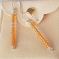 Handmade Yellow Long Beaded Earrings – Sterling Silver Argentium 940