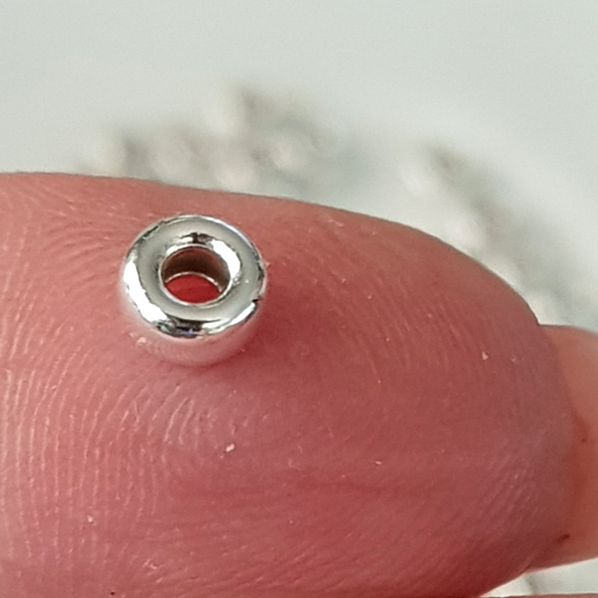 925 Silver Roundel Bead for Jewelry Making
