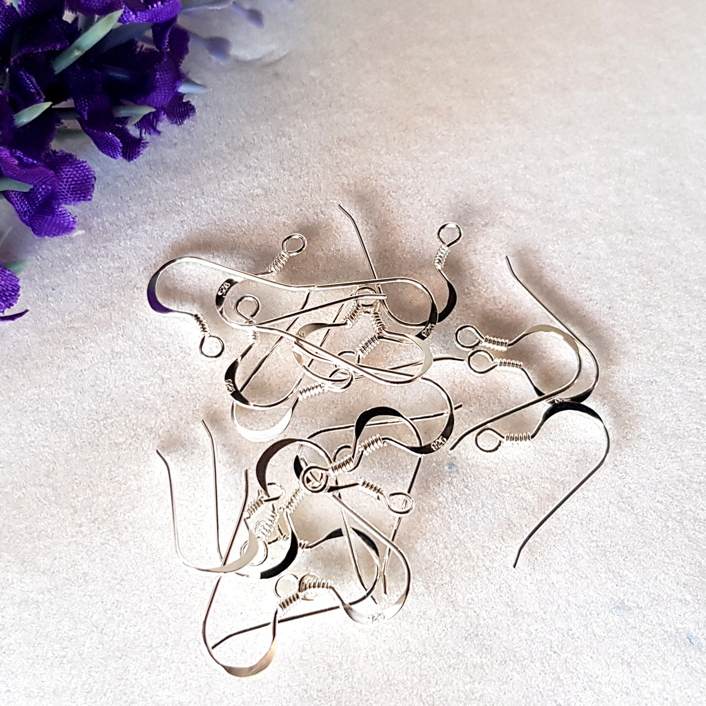 Earring Hooks - Shepherd Sterling Silver Hooks With Coils Polished Quality Findings  | SS-003EH-1 | Earring Findings