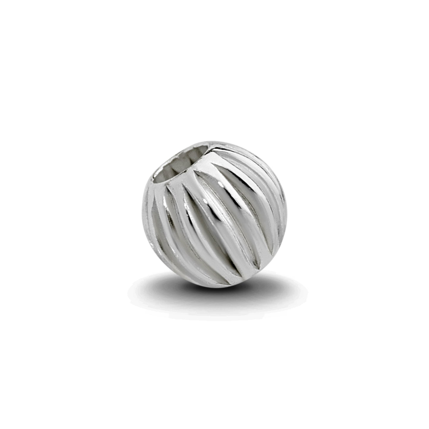 Genuine Sterling Silver Corrugated Round  Beads | SS-BeadCOR | 925 Jewellery Making Supplies