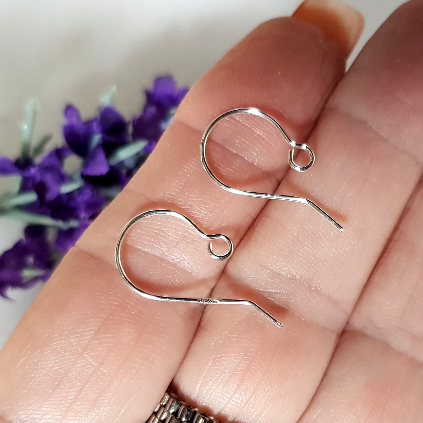 Quality Solid Silver 925 Handmade Earring Hooks | SS-0023EH | Jewellery Making Supply