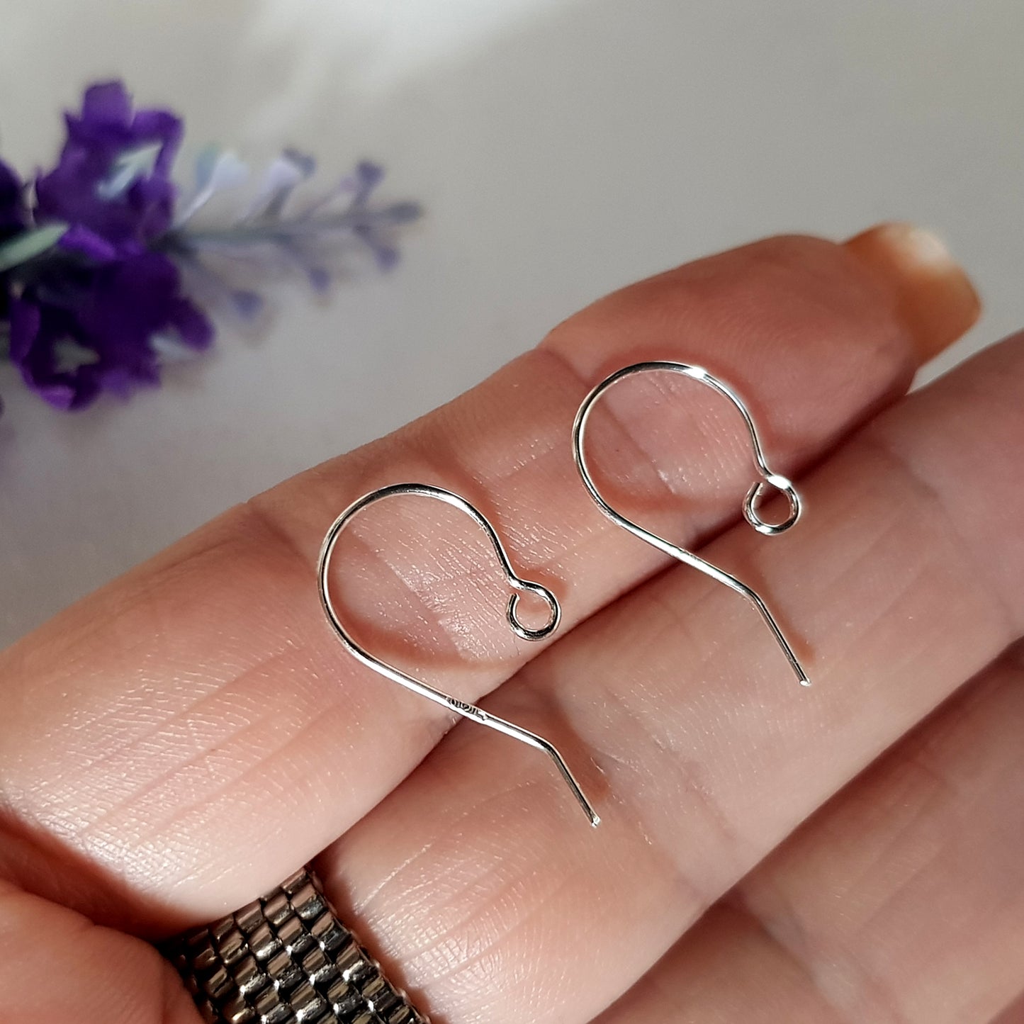 Quality Earring Hooks Solid Silver 925 Handmade - BULK 100pcs | SS-0023EH-50 | Jewellery Supply