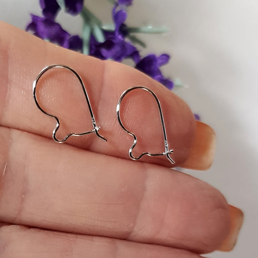 Quality Kidney Sterling Silver 925 Small Earring Hooks | SS-0020SEH | Jewellery Supply