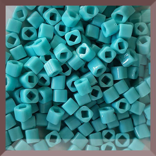 Turquoise Opaque - Toho 4mm Cube Beads – Premium Japanese Glass Beads